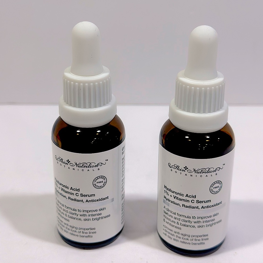 Skin Nutrition Botanicals Hyaluronic Acid 1% + Vitamin C Serum - Set of 2